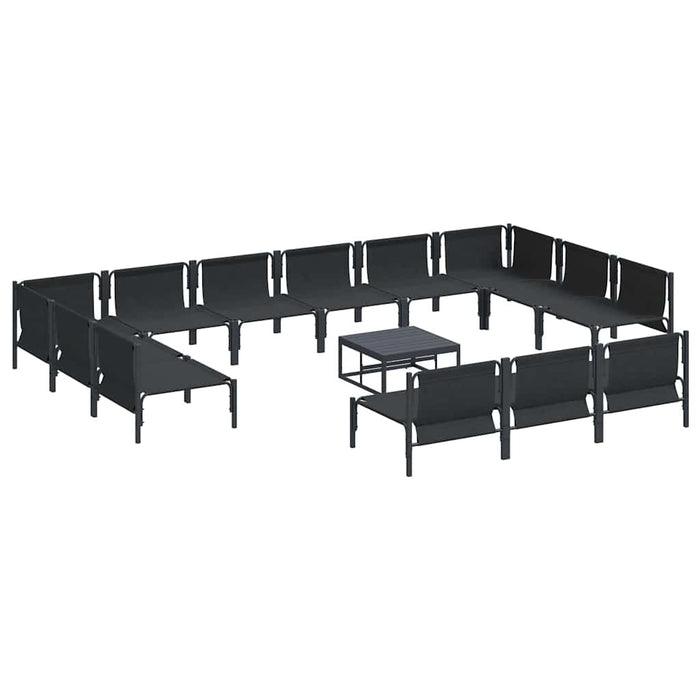 Set de canapele pentru grădină 14 pcs Antracit Oțel - WALTI WALTI
