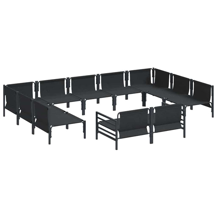 Set de canapele pentru grădină 11 pcs Antracit Oțel - WALTI WALTI