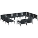 Set de canapele pentru grădină 11 pcs Antracit Oțel - WALTI WALTI