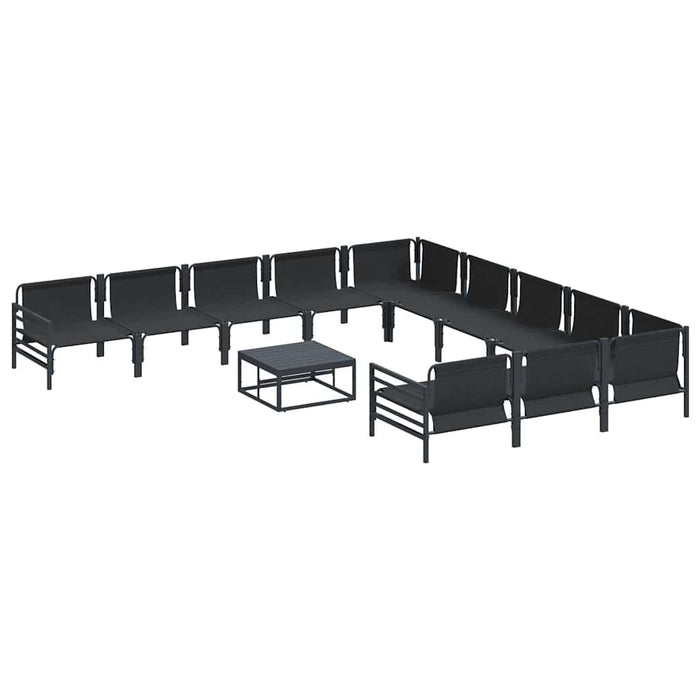Set de canapele pentru grădină 12 pcs Antracit Oțel - WALTI WALTI