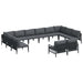 Set de canapele pentru grădină 12 pcs Antracit Oțel - WALTI WALTI