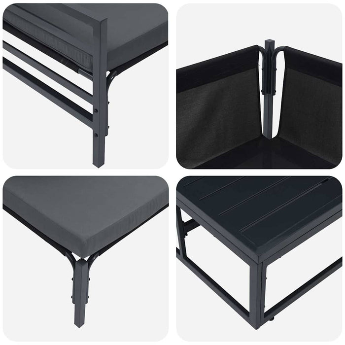 Set de canapele pentru grădină 13 pcs Antracit Oțel - WALTI WALTI