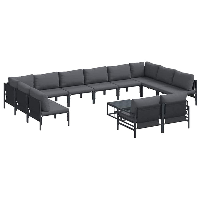 Set de canapele pentru grădină 13 pcs Antracit Oțel - WALTI WALTI