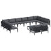 Set de canapele pentru grădină 13 pcs Antracit Oțel - WALTI WALTI