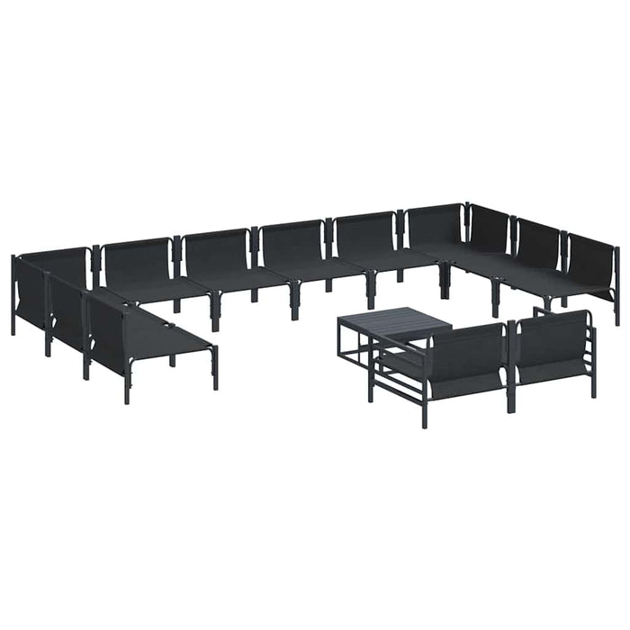 Set de canapele pentru grădină 13 pcs Antracit Oțel - WALTI WALTI