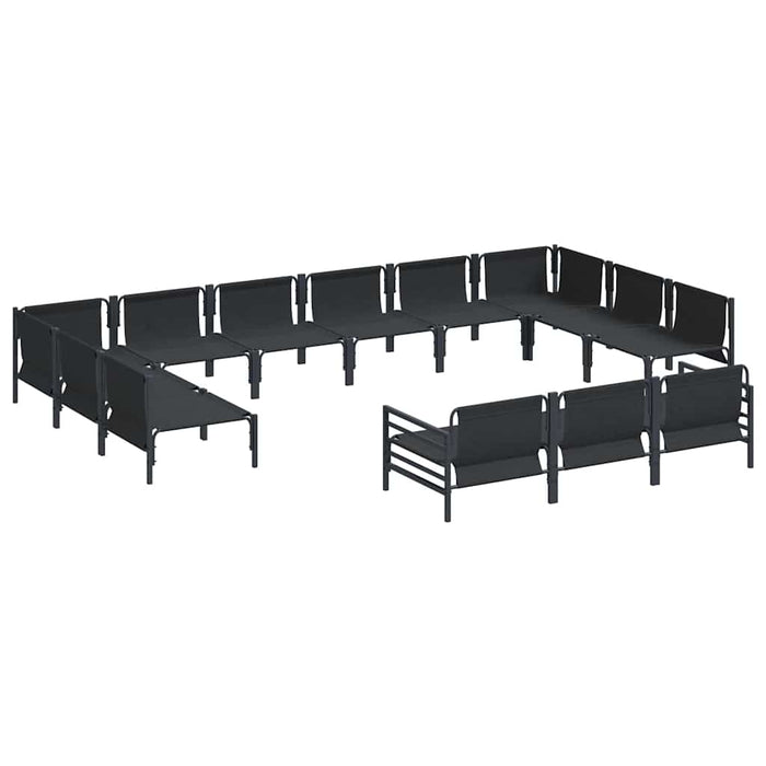 Set de canapele pentru grădină 13 pcs Antracit Oțel - WALTI WALTI