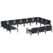 Set de canapele pentru grădină 13 pcs Antracit Oțel - WALTI WALTI