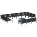 Set de canapele pentru grădină 14 pcs Antracit Oțel - WALTI WALTI