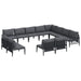 Set de canapele pentru grădină 12 pcs Antracit Oțel - WALTI WALTI