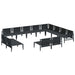 Set de canapele pentru grădină 12 pcs Antracit Oțel - WALTI WALTI