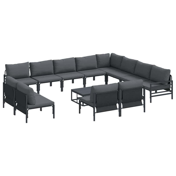 Set de canapele pentru grădină 13 pcs Antracit Oțel - WALTI WALTI