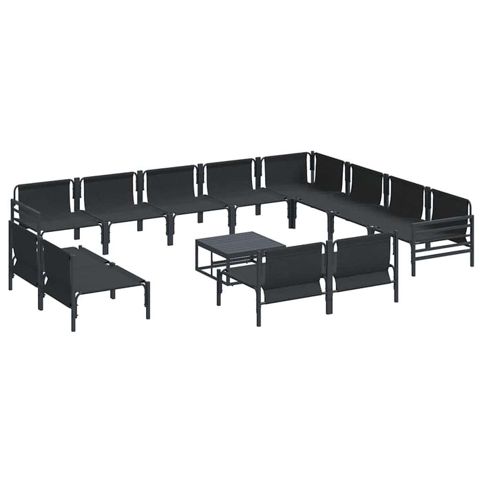 Set de canapele pentru grădină 13 pcs Antracit Oțel - WALTI WALTI