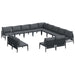 Set de canapele pentru grădină 13 pcs Antracit Oțel - WALTI WALTI