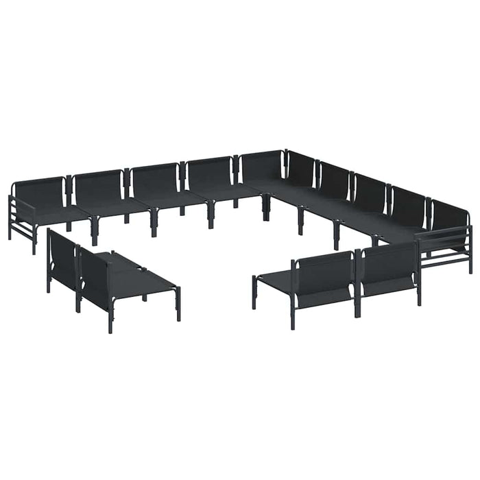 Set de canapele pentru grădină 13 pcs Antracit Oțel - WALTI WALTI