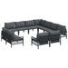 Set de canapele pentru grădină 11 pcs Antracit Oțel - WALTI WALTI