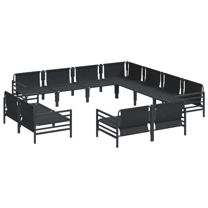 Set de canapele pentru grădină 11 pcs Antracit Oțel - WALTI WALTI