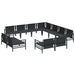Set de canapele pentru grădină 11 pcs Antracit Oțel - WALTI WALTI