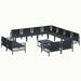 Set de canapele pentru grădină 12 pcs Antracit Oțel - WALTI WALTI
