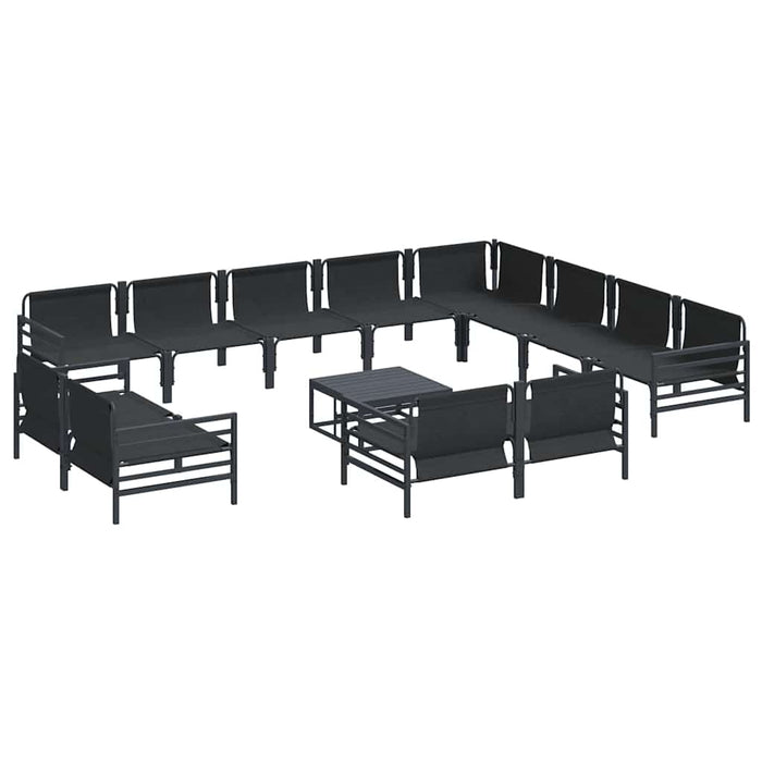 Set de canapele pentru grădină 13 pcs Antracit Oțel - WALTI WALTI