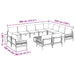 Set de canapele pentru grădină 13 pcs Antracit Oțel - WALTI WALTI