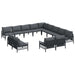 Set de canapele pentru grădină 13 pcs Antracit Oțel - WALTI WALTI
