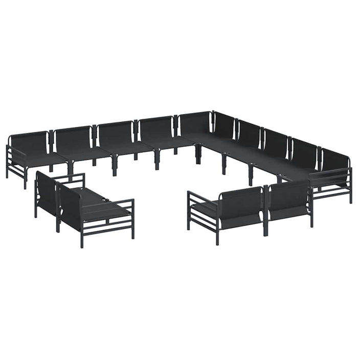 Set de canapele pentru grădină 13 pcs Antracit Oțel - WALTI WALTI