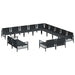 Set de canapele pentru grădină 13 pcs Antracit Oțel - WALTI WALTI
