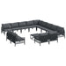 Set de canapele pentru grădină 14 pcs Antracit Oțel - WALTI WALTI