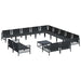 Set de canapele pentru grădină 14 pcs Antracit Oțel - WALTI WALTI