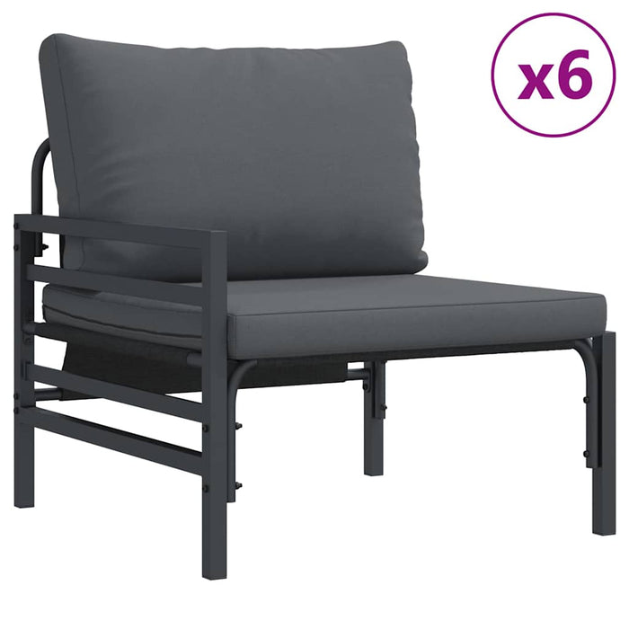 Set de canapele pentru grădină 14 pcs Antracit Oțel - WALTI WALTI