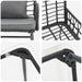 Set de Mobilier pentru Grădină cu pernă 4 pcs Negru, Antracit - WALTI WALTI