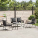 Set de Mobilier pentru Grădină cu pernă 4 pcs Negru, Antracit - WALTI WALTI