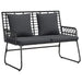 Set de Mobilier pentru Grădină cu pernă 4 pcs Negru, Antracit - WALTI WALTI