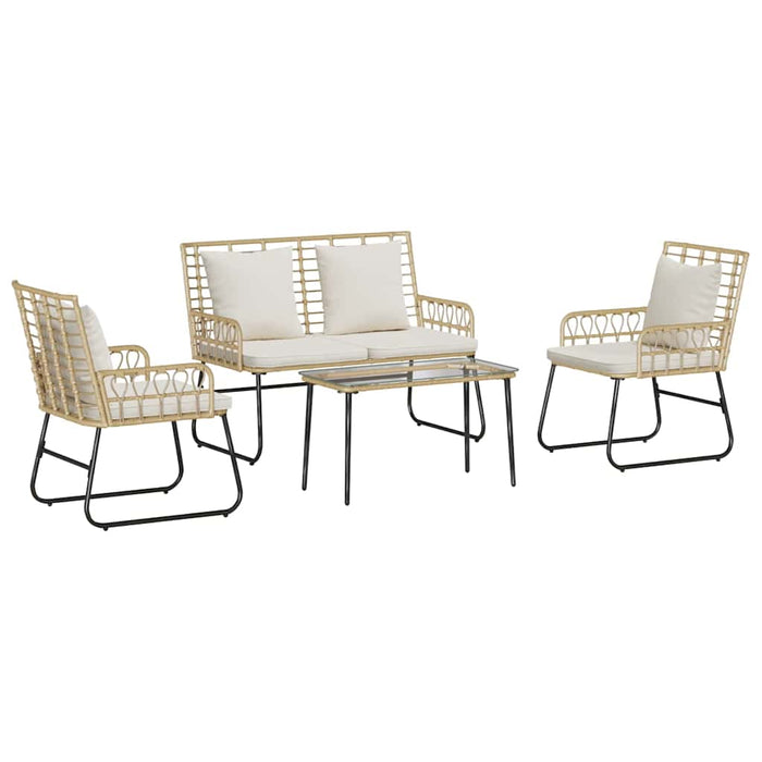 Set de Mobilier pentru Grădină cu pernă 4 pcs Negru, Antracit - WALTI WALTI