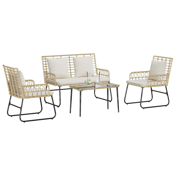 Set de Mobilier pentru Grădină cu pernă 4 pcs Negru, Antracit - WALTI WALTI