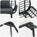 Set de Mobilier pentru Grădină cu pernă 4 pcs Maro, Negru, Crem - WALTI WALTI