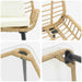Set de Mobilier pentru Grădină cu pernă 4 pcs Maro, Negru, Crem - WALTI WALTI
