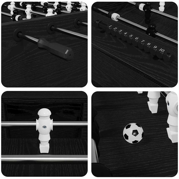 Mază de Fotbal 2 pcs Stejar Negru 146,5 x 74 x 85 cm - WALTI WALTI