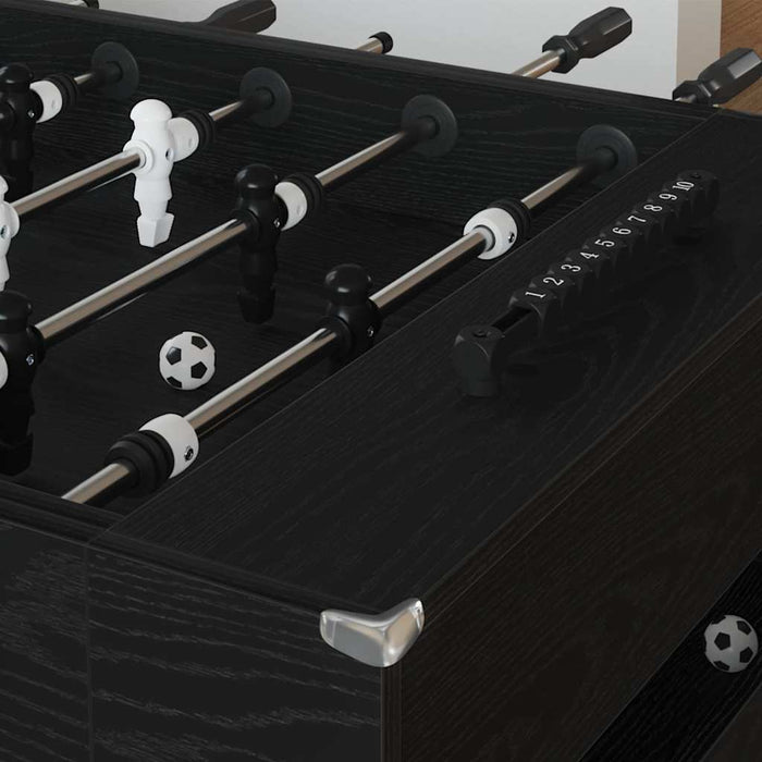 Mază de Fotbal 2 pcs Stejar Negru 146,5 x 74 x 85 cm - WALTI WALTI