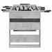 Mază de Fotbal 2 pcs Gri din beton 146,5 x 74 x 85 cm - WALTI WALTI