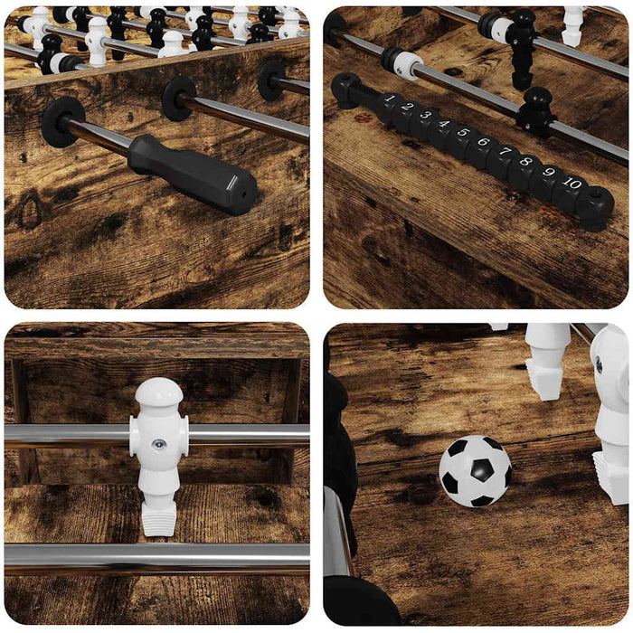 Mază de Fotbal 2 pcs Stejar fumuriu 146,5 x 74 x 85 cm - WALTI WALTI