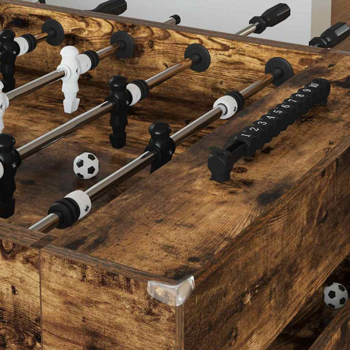 Mază de Fotbal 2 pcs Stejar fumuriu 146,5 x 74 x 85 cm - WALTI WALTI