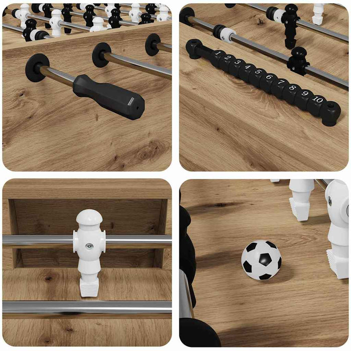 Mază de Fotbal 2 pcs Stejar Artizanal 146,5 x 74 x 85 cm - WALTI WALTI