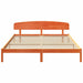 Cadru de pat cu headboard Maro 200 x 200 cm Lemn masiv de pin - WALTI WALTI