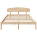 Cadru de pat cu headboard Maro 150 x 200 cm Lemn masiv de pin - WALTI WALTI