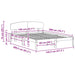 Cadru de pat cu headboard Alb 140 x 200 cm Lemn masiv de pin - WALTI WALTI