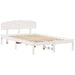 Cadru de pat cu headboard Alb 140 x 190 cm Lemn masiv de pin - WALTI WALTI