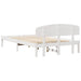 Cadru de pat cu headboard Alb 140 x 190 cm Lemn masiv de pin - WALTI WALTI