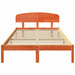 Cadru de pat cu headboard Maro 140 x 190 cm Lemn masiv de pin - WALTI WALTI