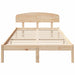 Cadru de pat cu headboard Maro 135 x 190 cm Lemn masiv de pin - WALTI WALTI